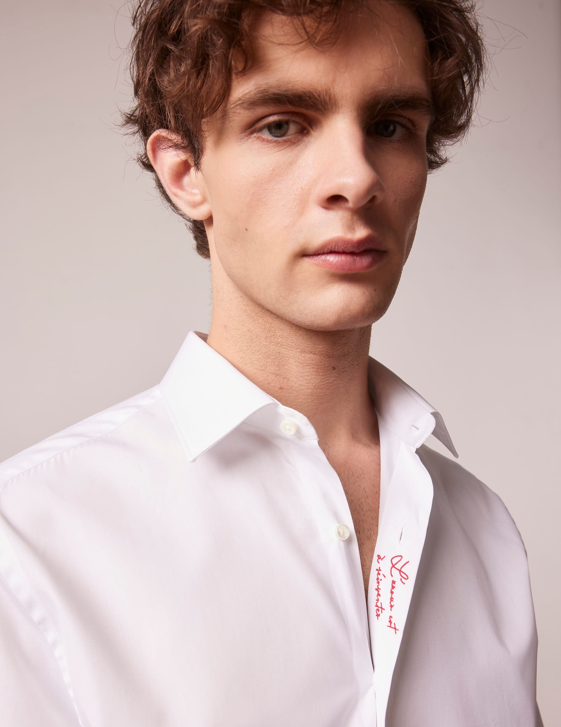 Amour shirt in white poplin