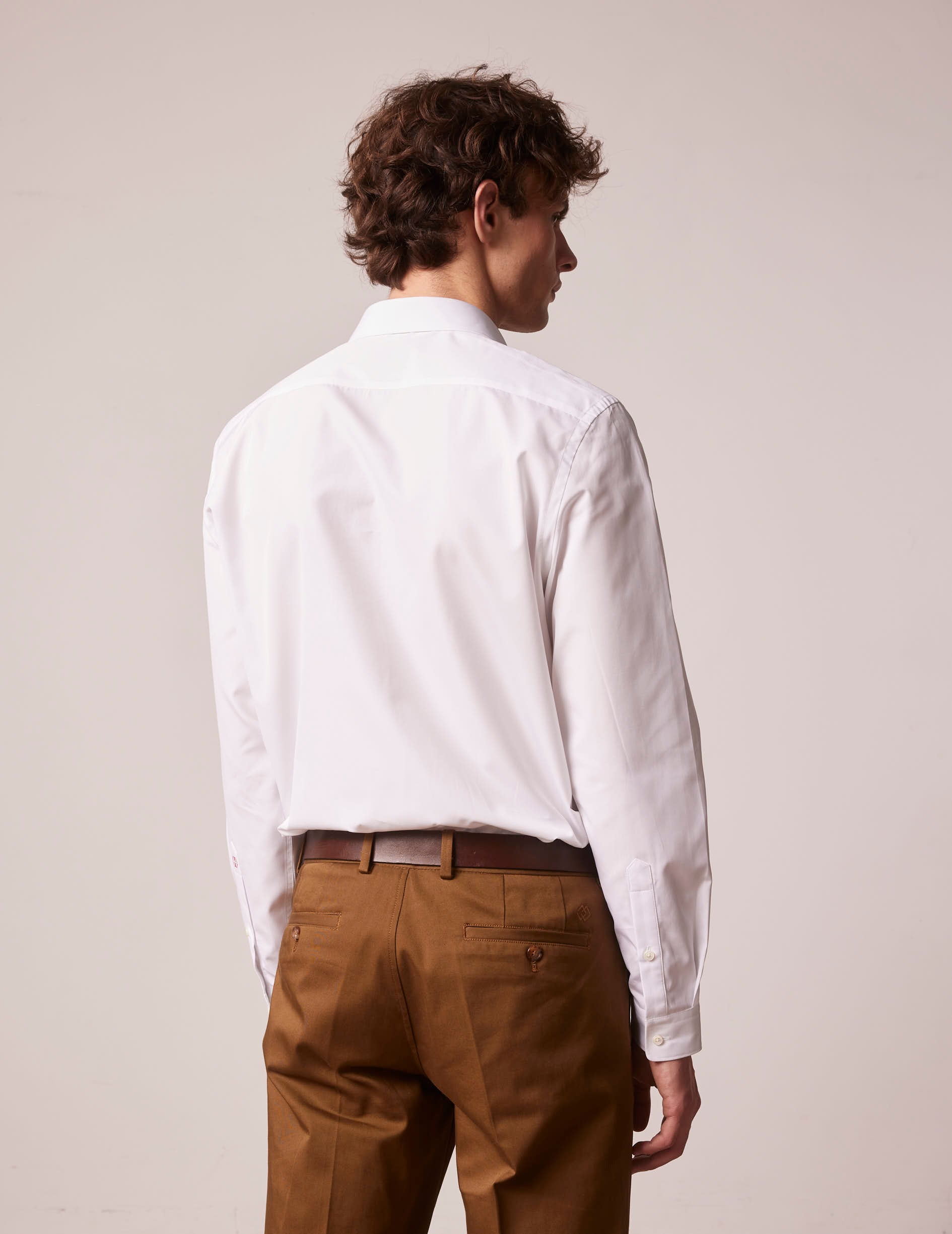 Amour shirt in white poplin - Poplin - Figaret Collar