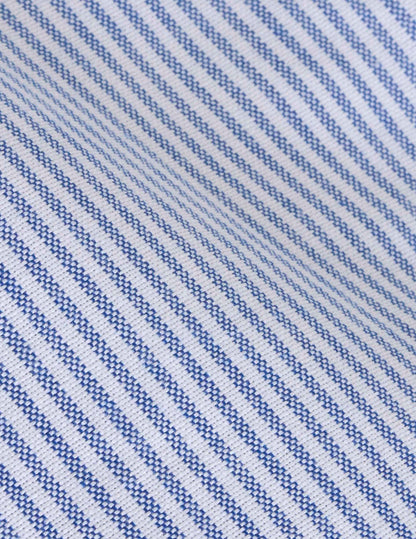 Blue Messy Nessy embroidered Club striped shirt