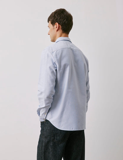 Blue Messy Nessy embroidered Club striped shirt