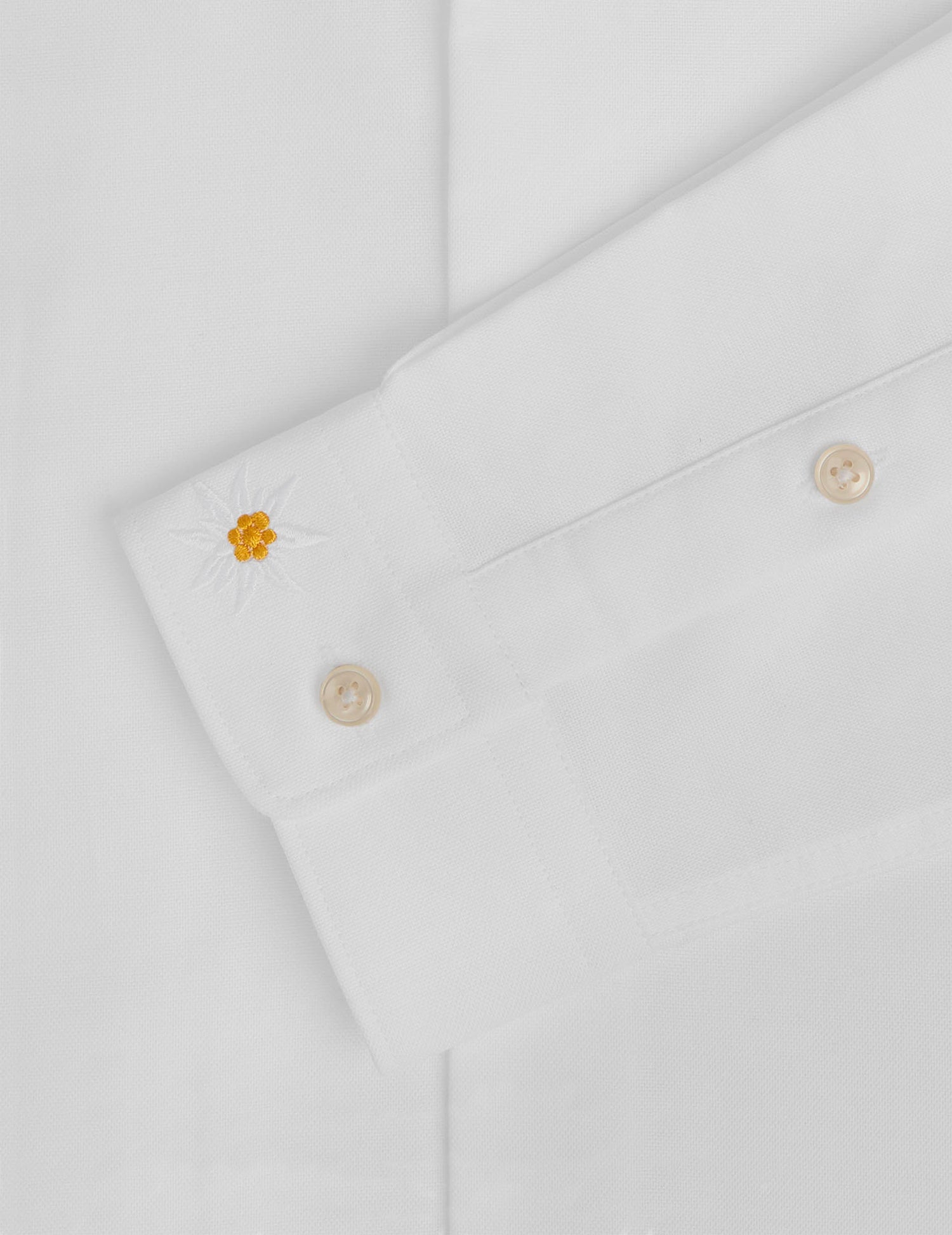 White mixed "Je t'aime" shirt - Oxford - Figaret Collar#3