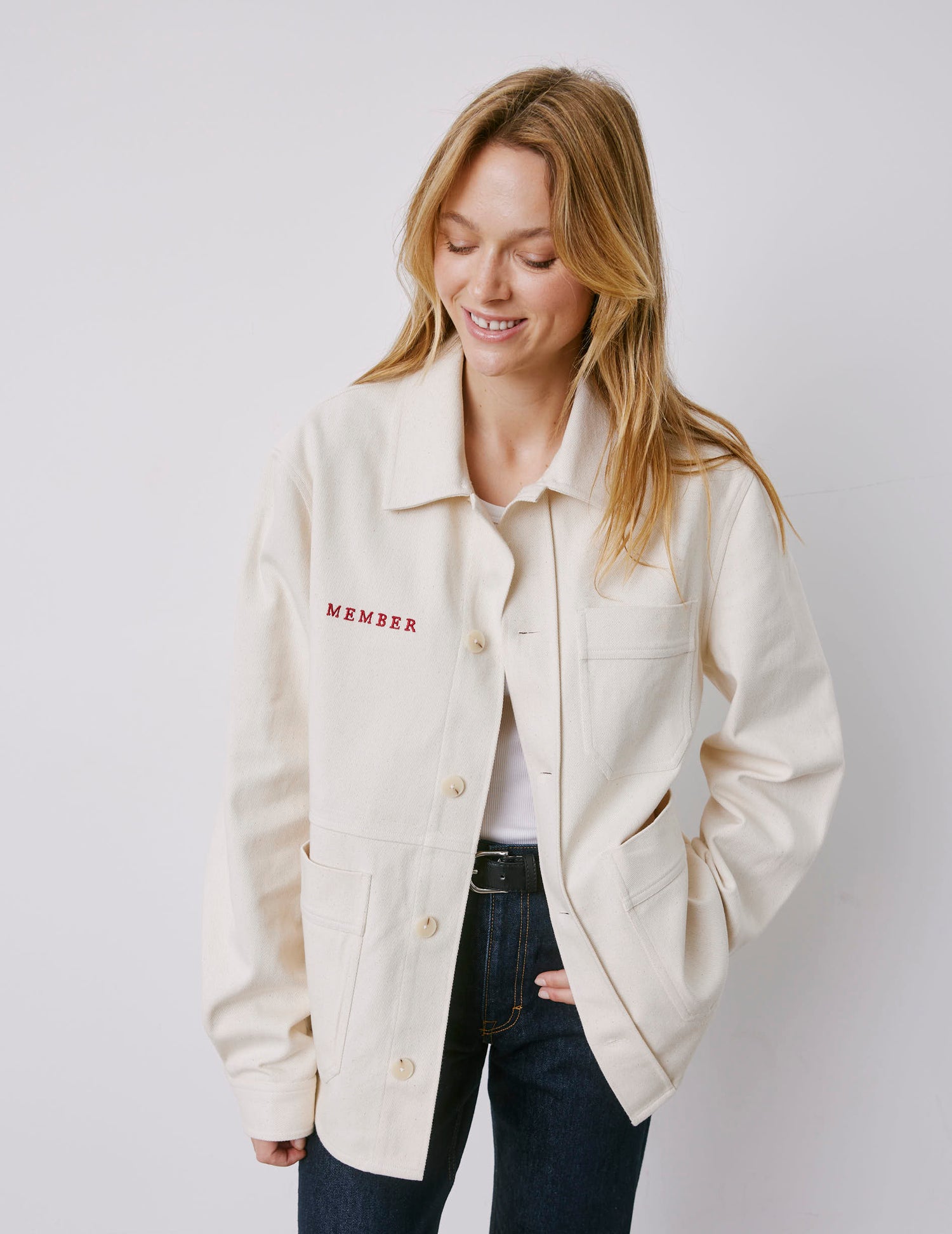 Messy Nessy embroidered cotton overshirt