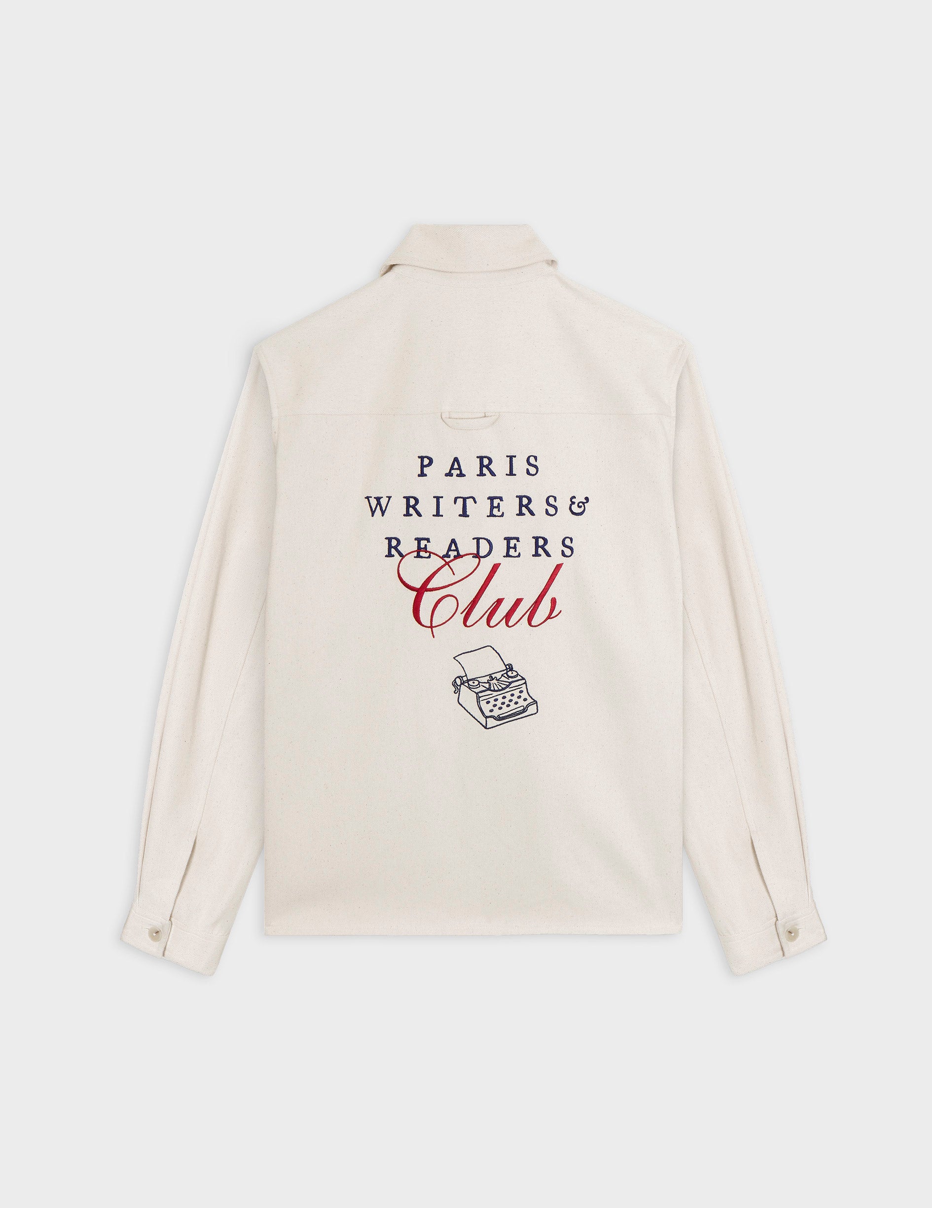 Messy Nessy embroidered cotton overshirt - Twill - Shirt Collar