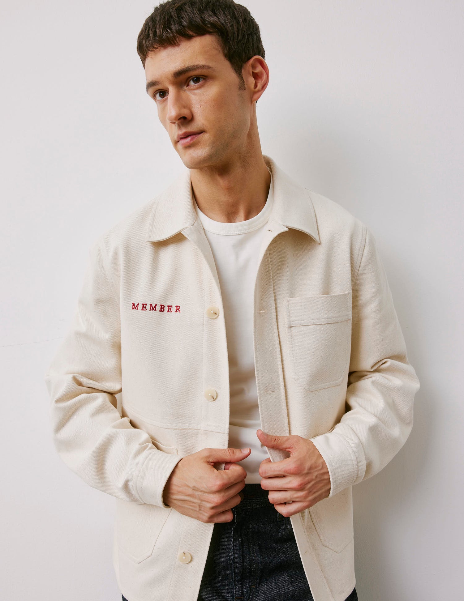 Messy Nessy embroidered cotton overshirt