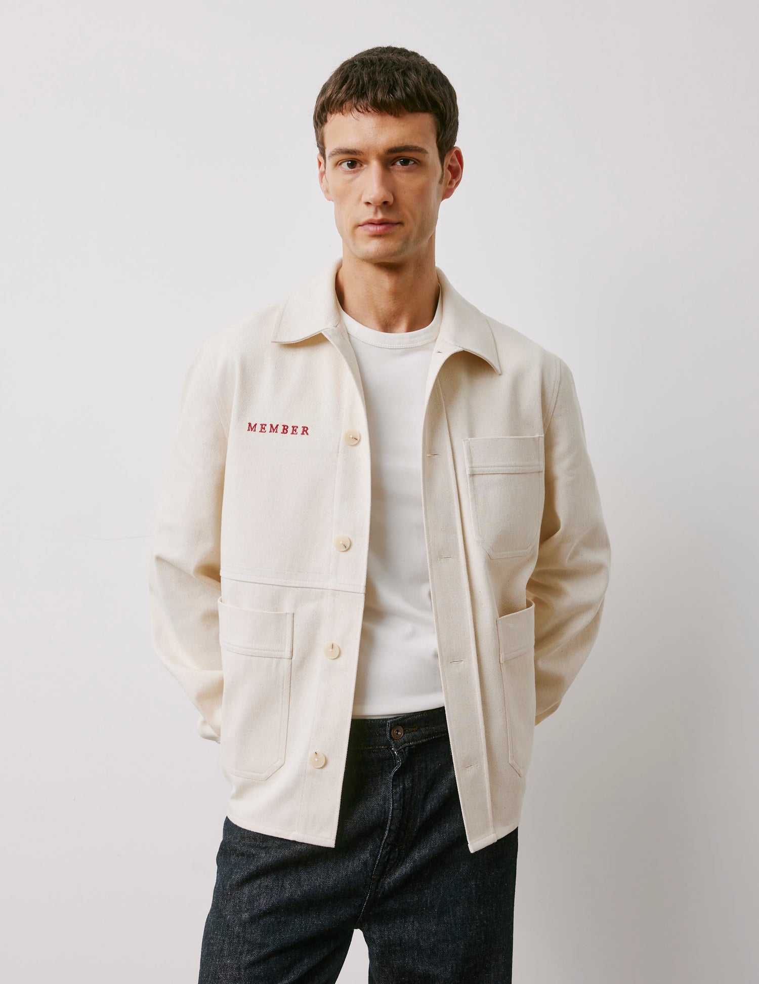 Messy Nessy embroidered cotton overshirt