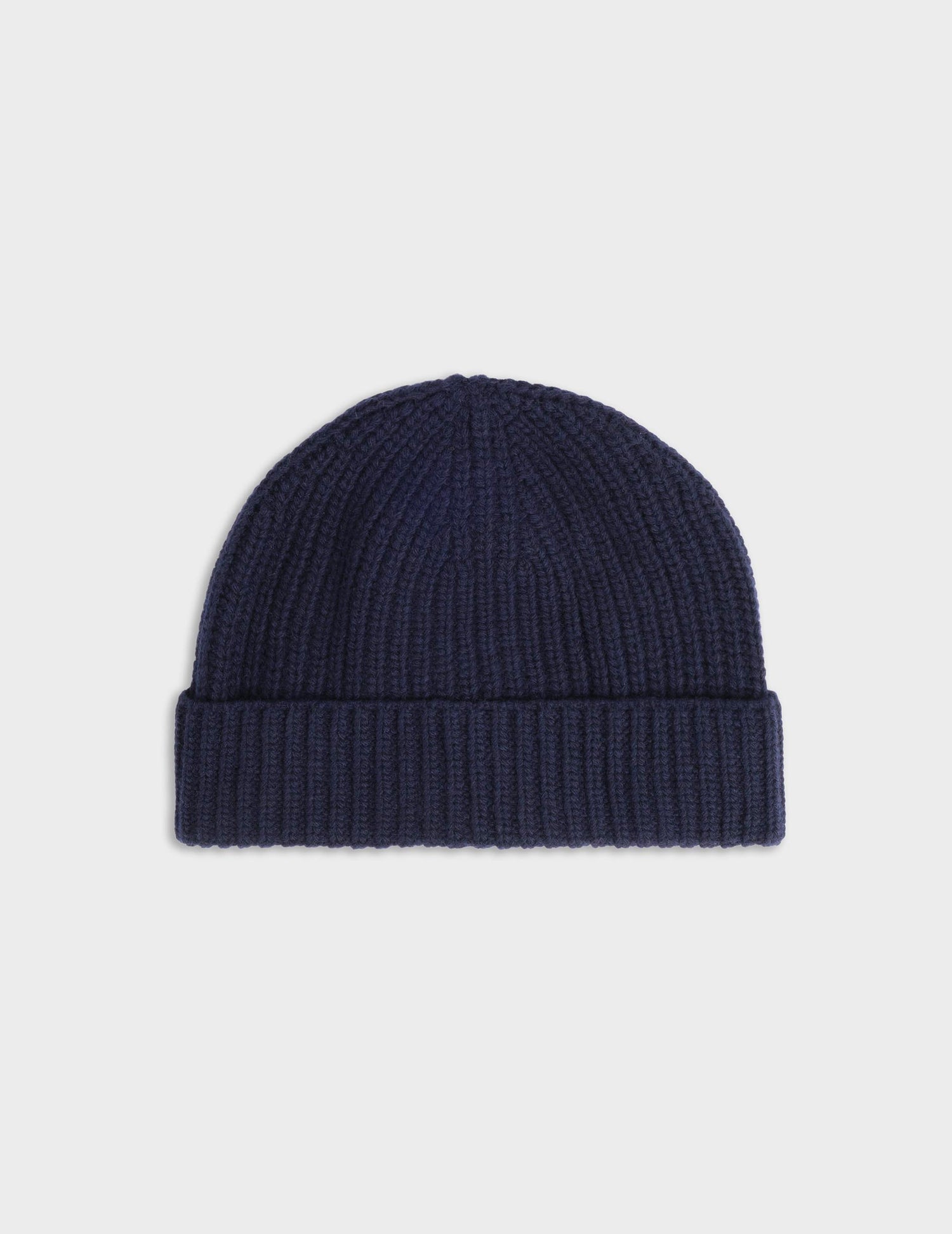 Navy wool and cashmere beanie