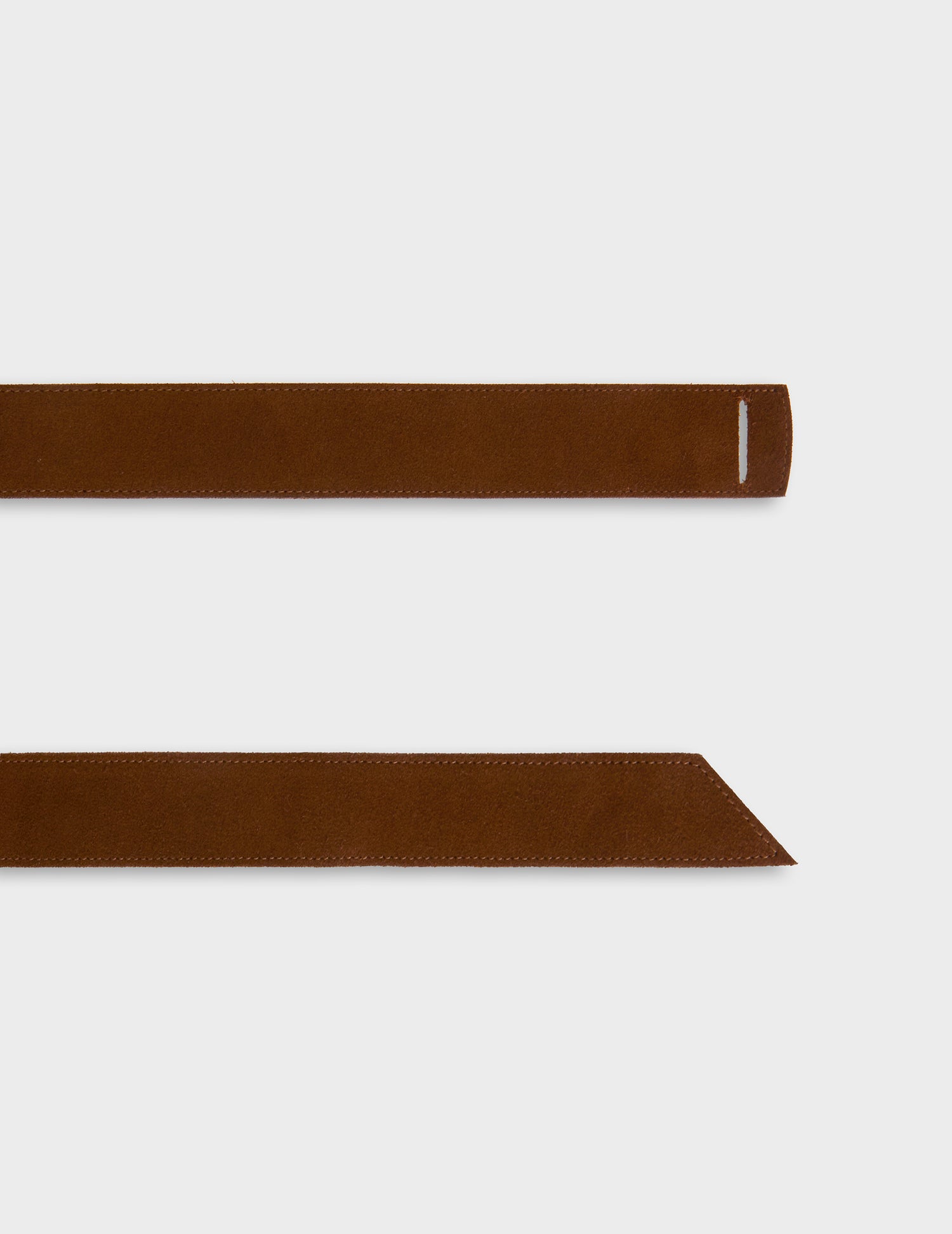 Brown suede belt