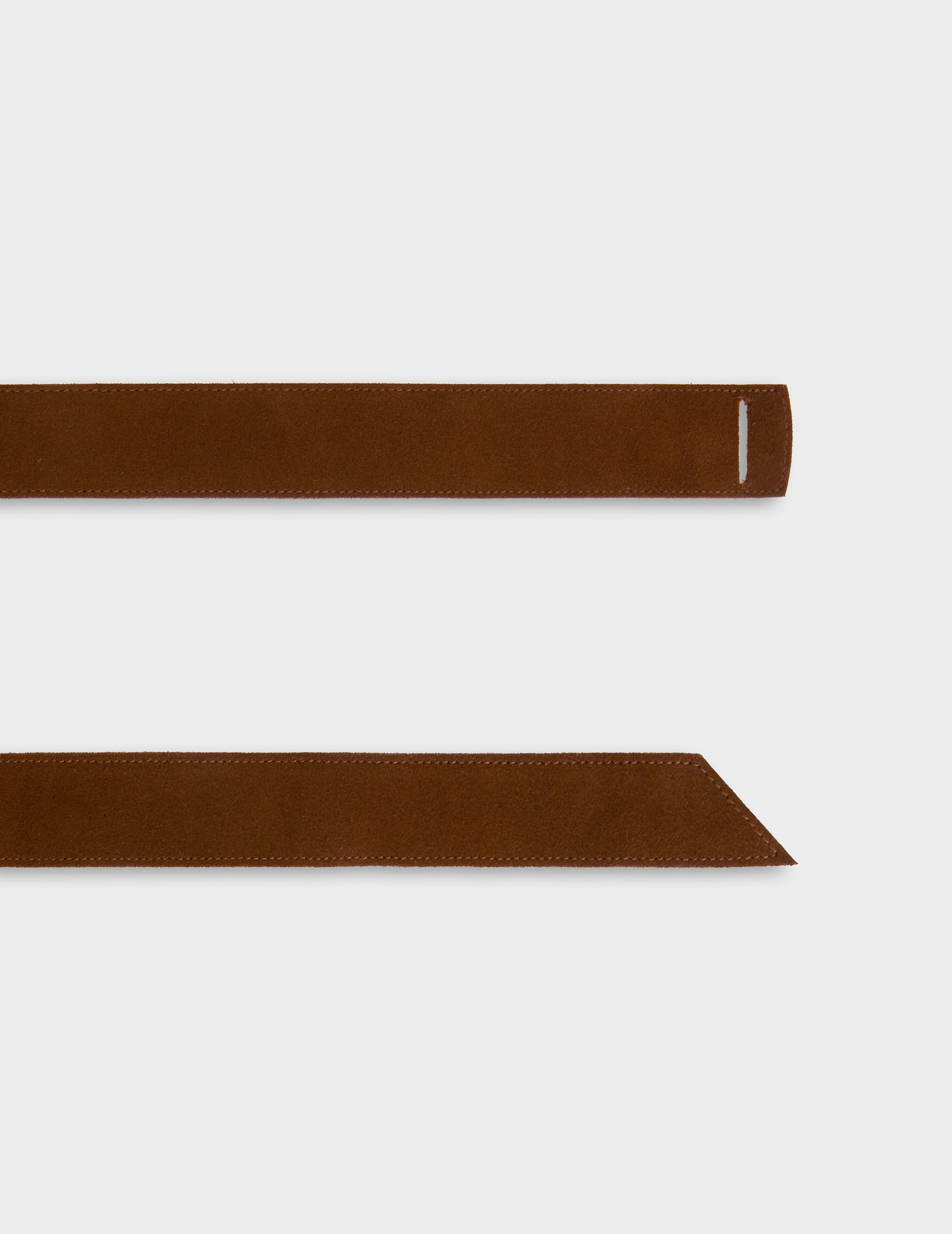 Brown suede belt