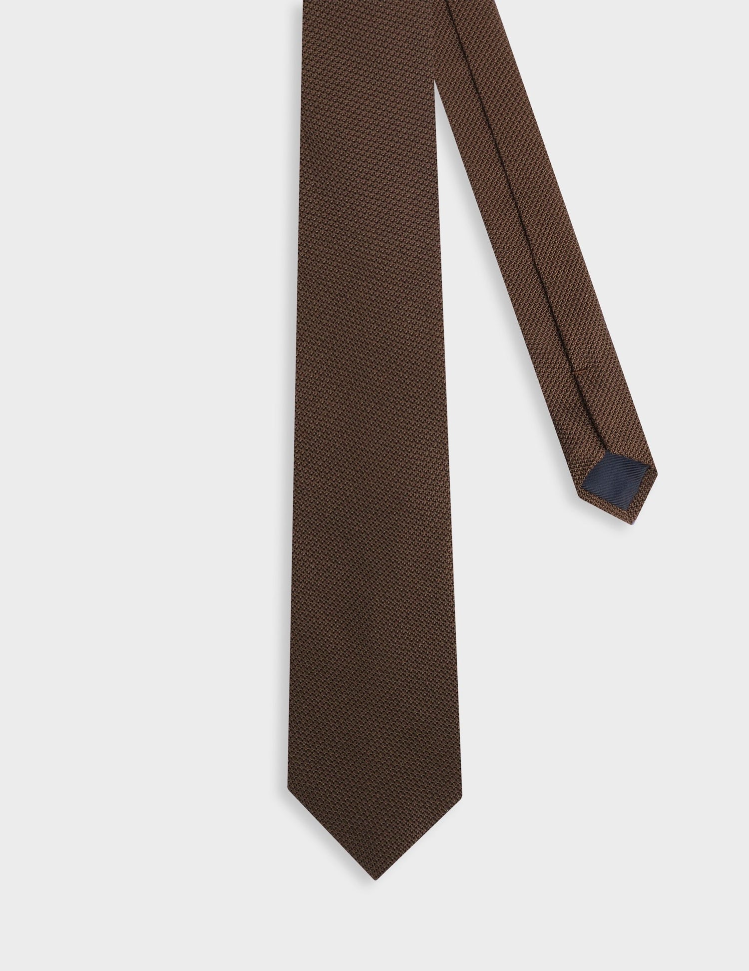 Brown silk grenadine tie - Grenadine