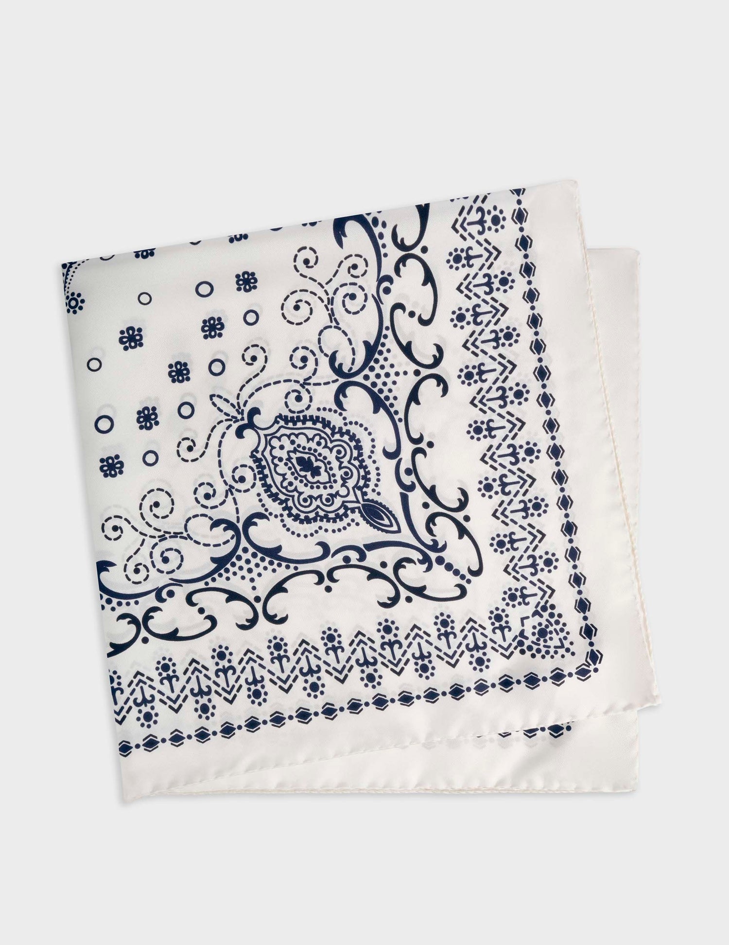White silk twill bandana