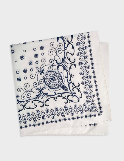 White silk twill bandana