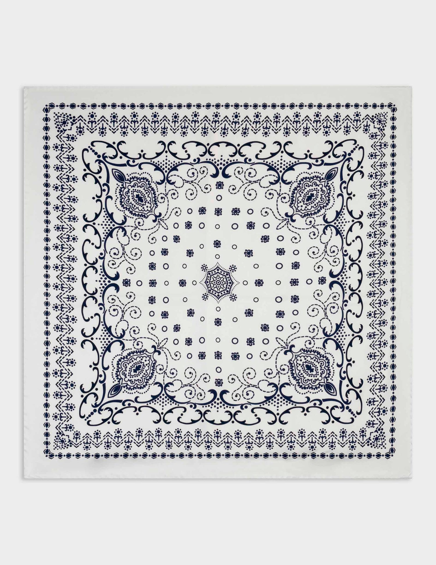 White silk twill bandana