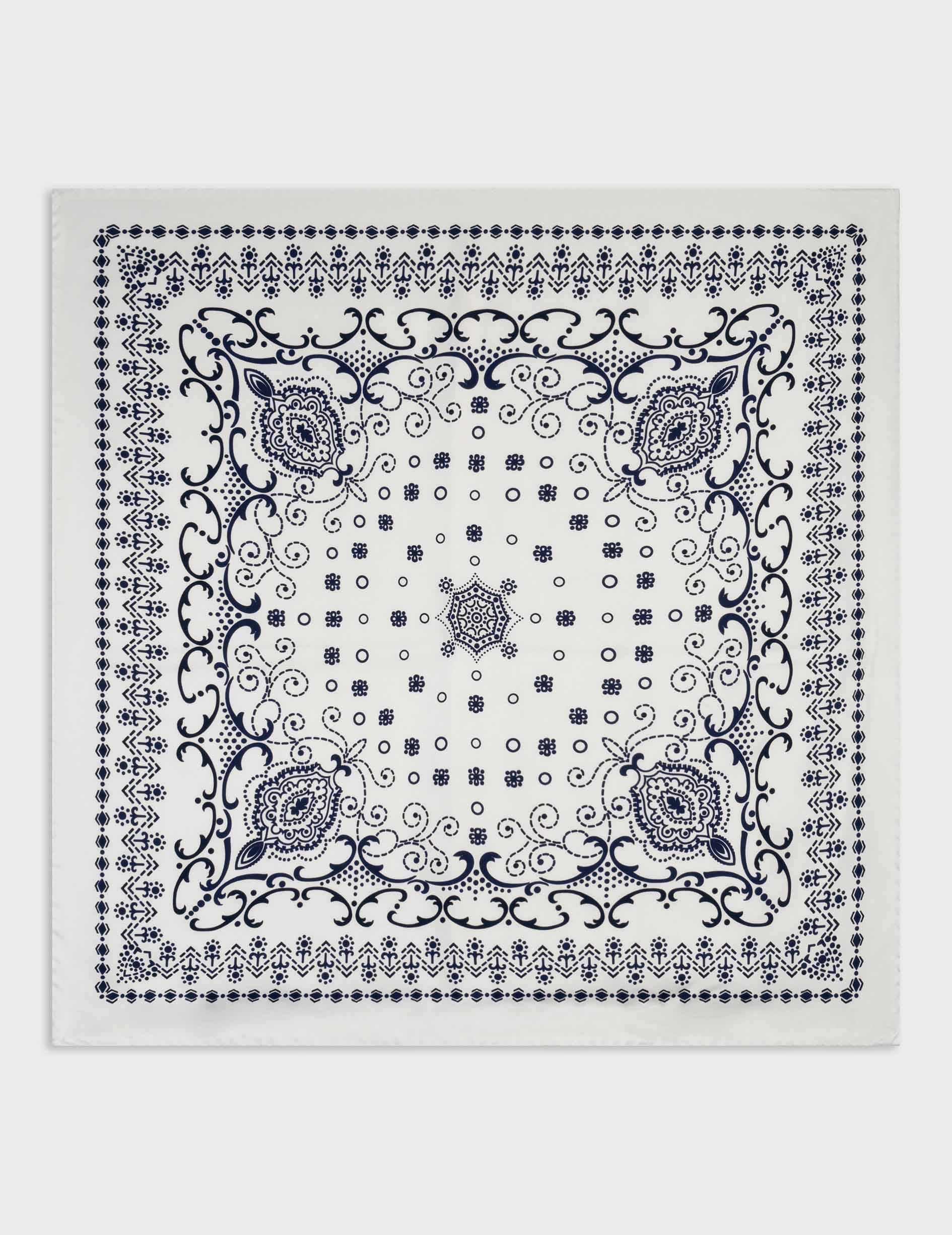 White silk twill bandana