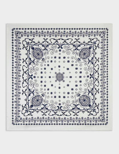 White silk twill bandana