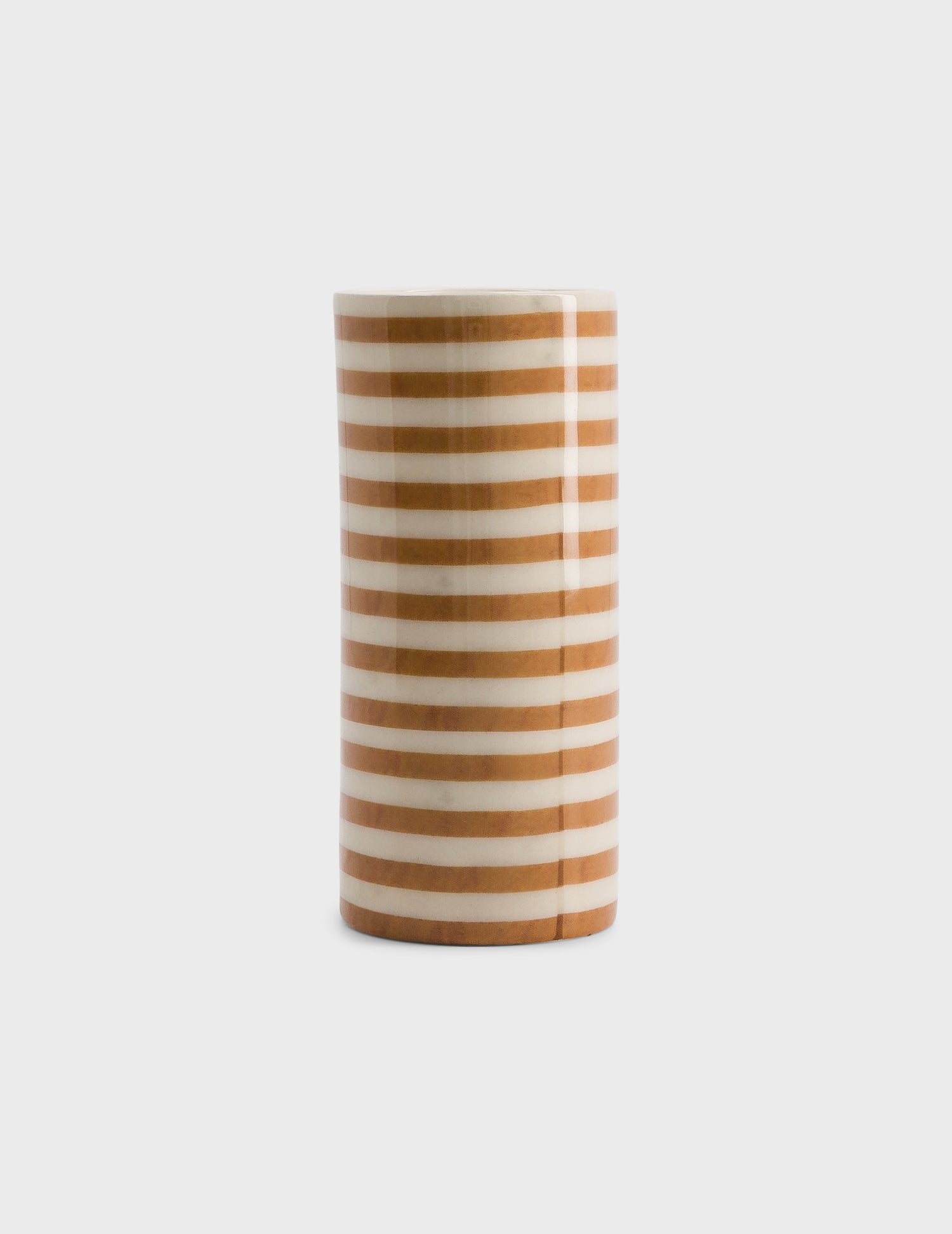 Domino ochre striped small model pot