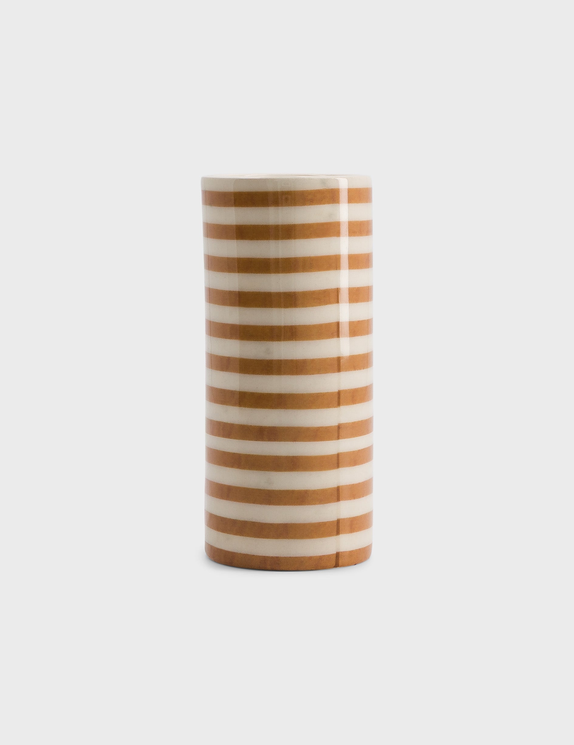 Domino ochre striped small model pot