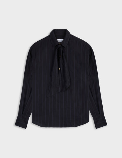 Ortensia navy striped blouse