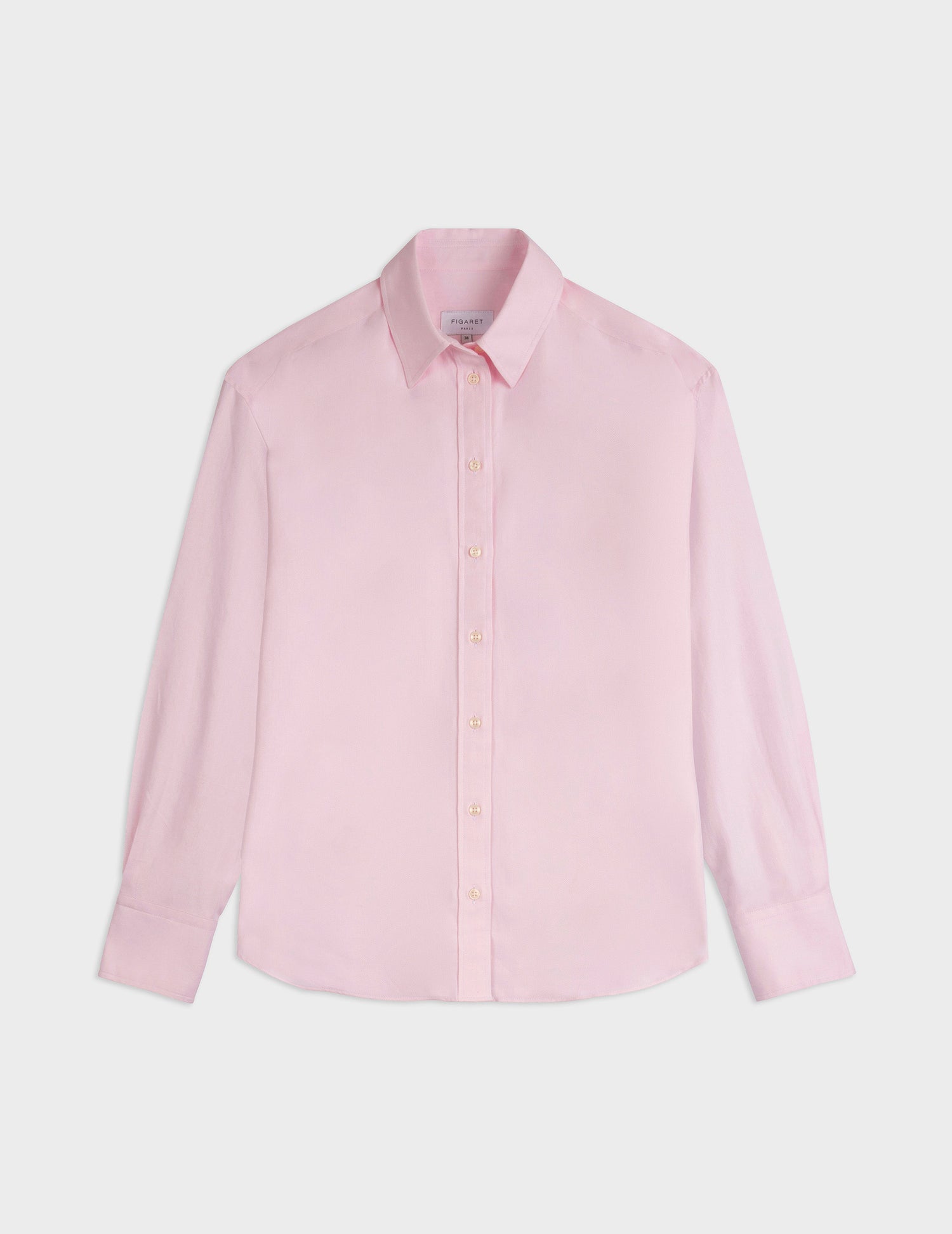 Ambre pink shirt - Herringbone - Shirt Collar#4
