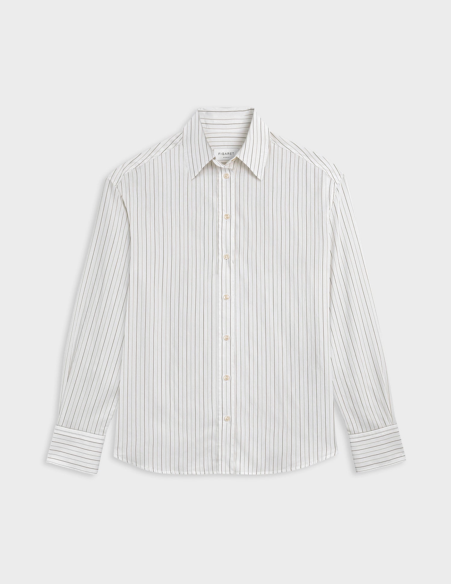 Ambre black striped shirt - Cloth - Shirt Collar#3