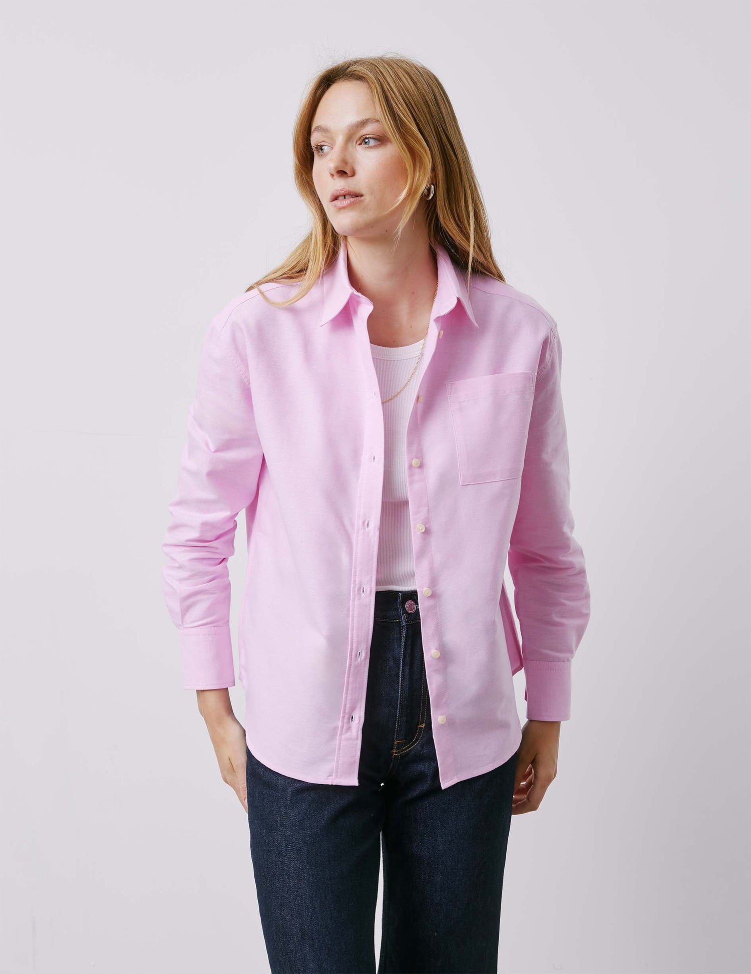 Charlotte pink shirt - Oxford - Shirt Collar