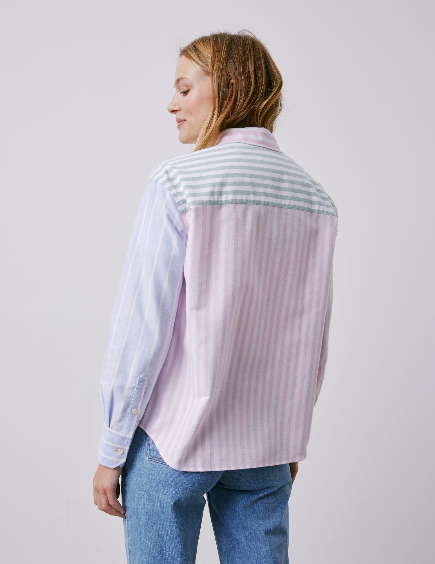 Charlotte pink striped Fun shirt - Scratch oxford - Shirt Collar#2