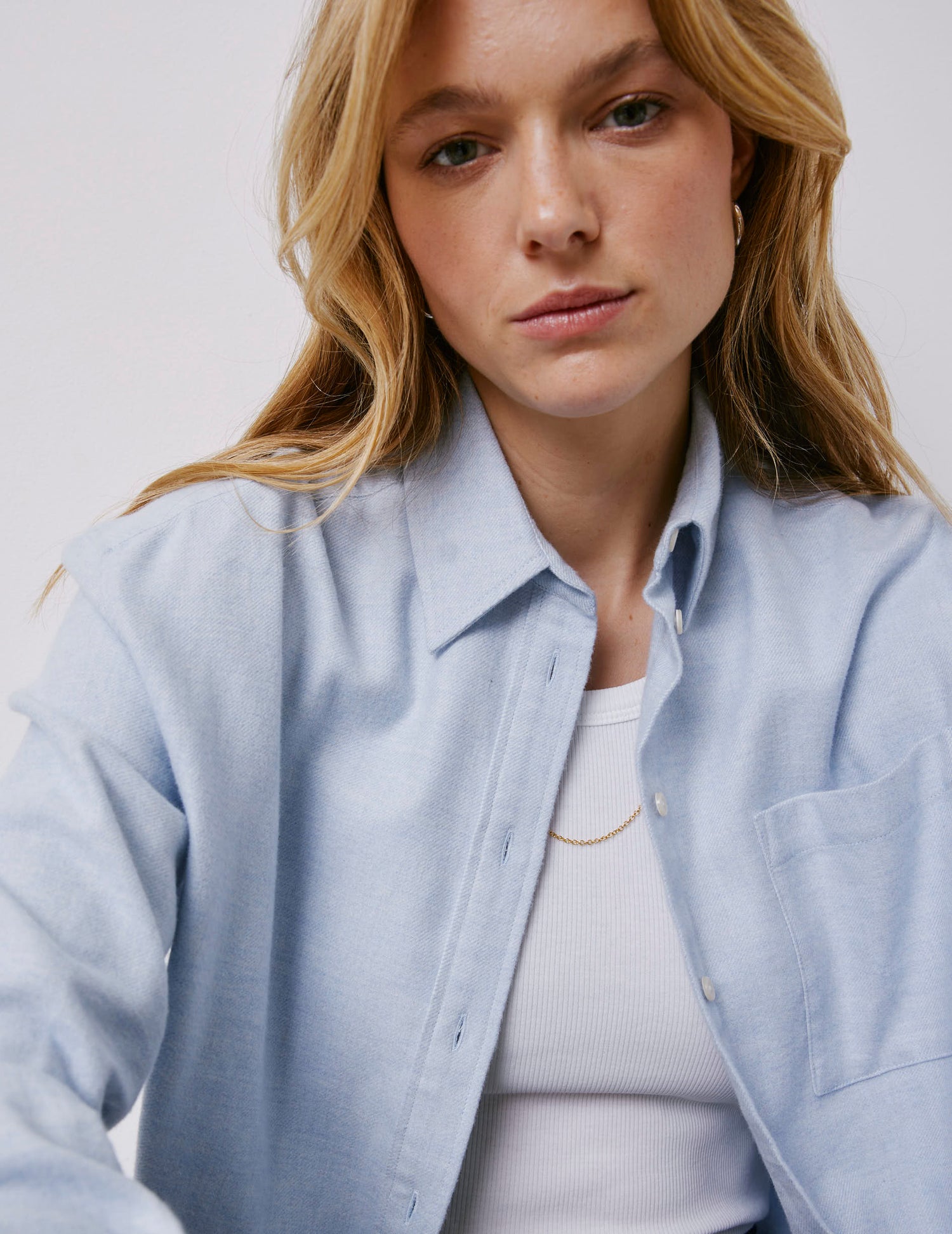 Charlotte blue shirt - Flannel - Shirt Collar#3