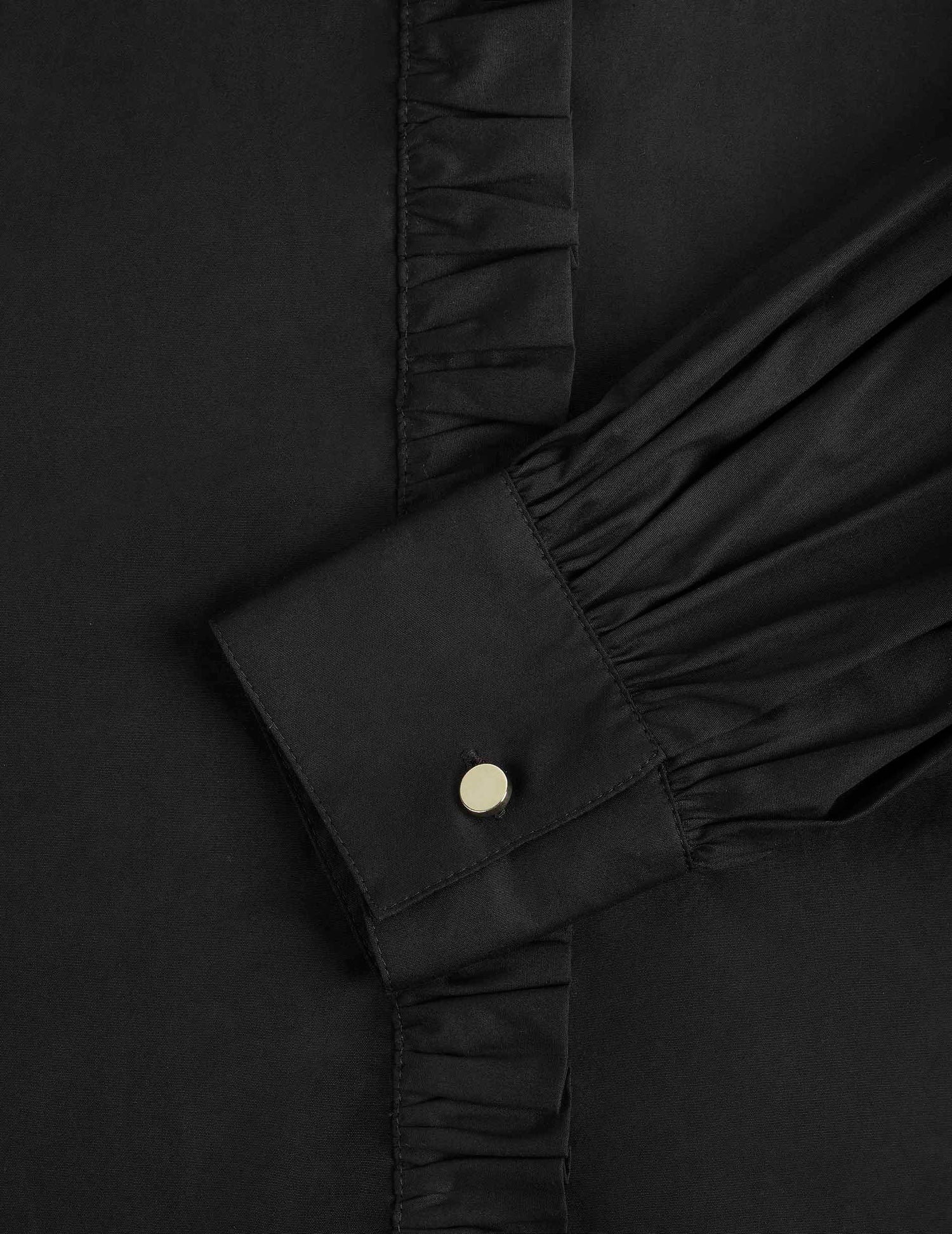 Greta black shirt - Poplin - Victorian Collar#6