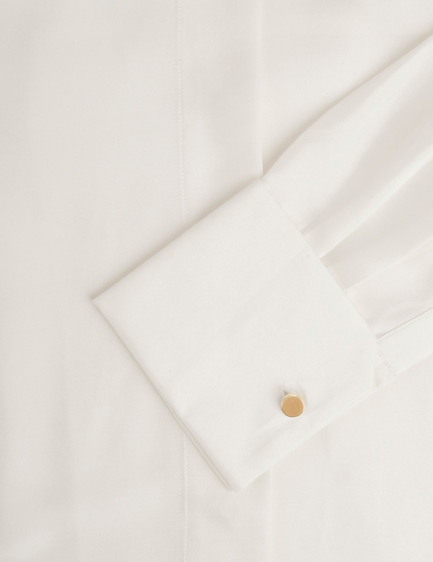 Irisa white hidden button placket shirt - Silk - Long Collar - Musketeers Cuffs#6