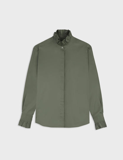 Laurine hidden button placket shirt