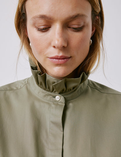 Laurine hidden button placket shirt