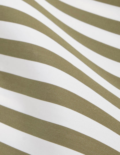 Léa khaki striped oversized shirt