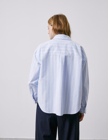 Lizandra blue striped oversized shirt
