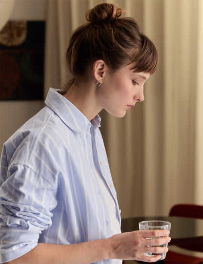Lizandra blue striped oversized shirt