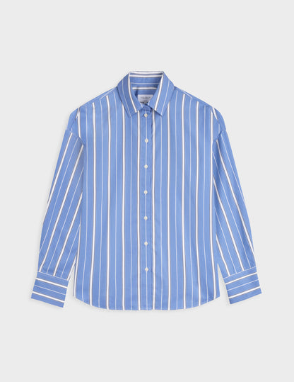 Lizandra blue striped oversized shirt