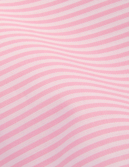 Louison pink striped hidden button placket shirt