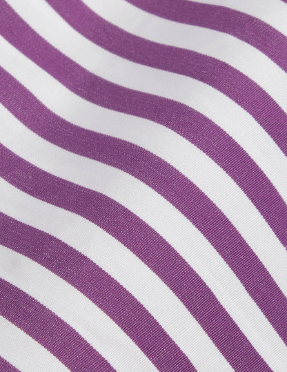 Lune purple striped oversized shirt with bib