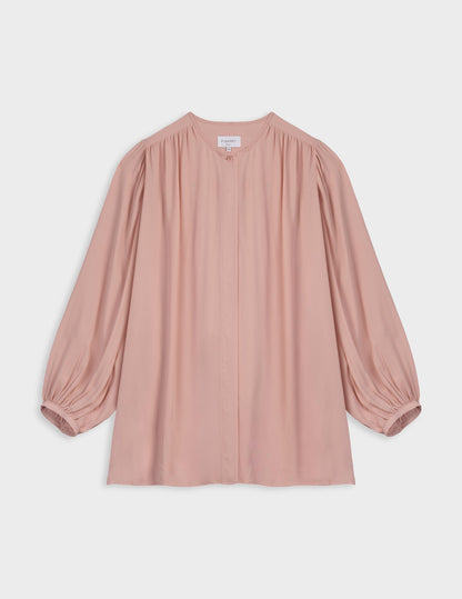 Madeline pink hidden button placket shirt