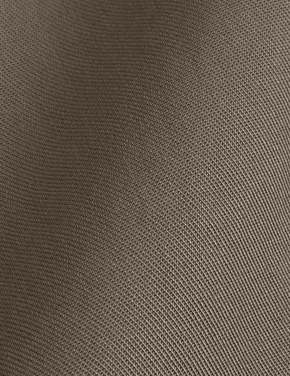Manon khaki hidden button placket shirt