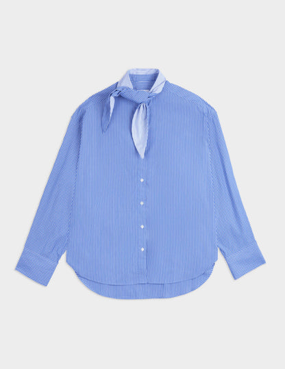 Margaux blue striped shirt
