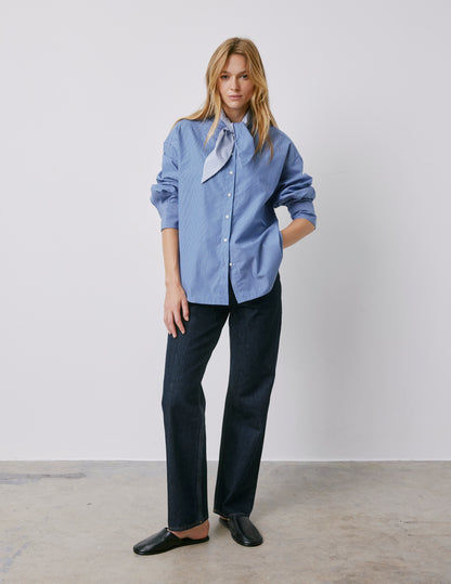 Margaux blue striped shirt