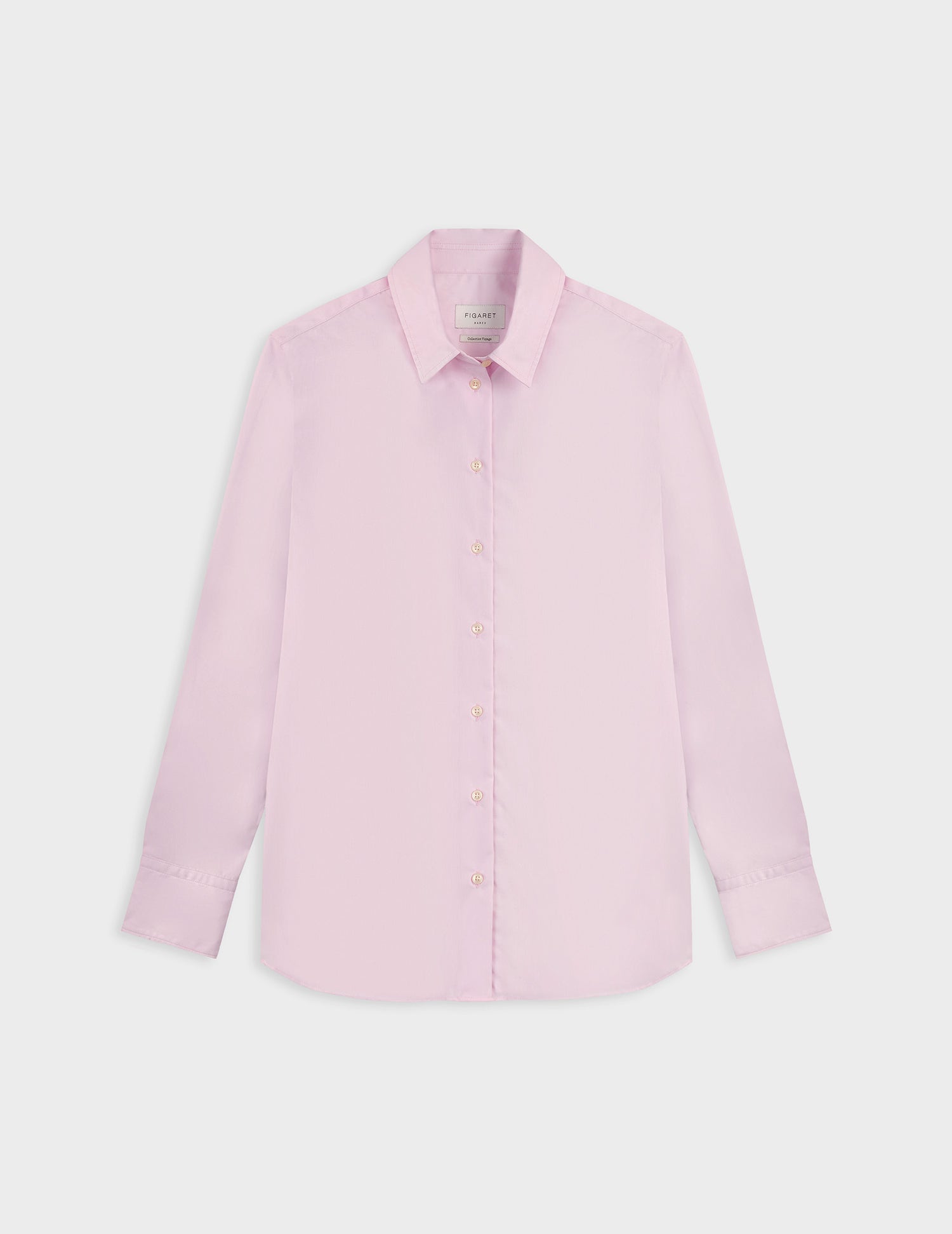 Marion pink travel shirt - Poplin - Shirt Collar#4