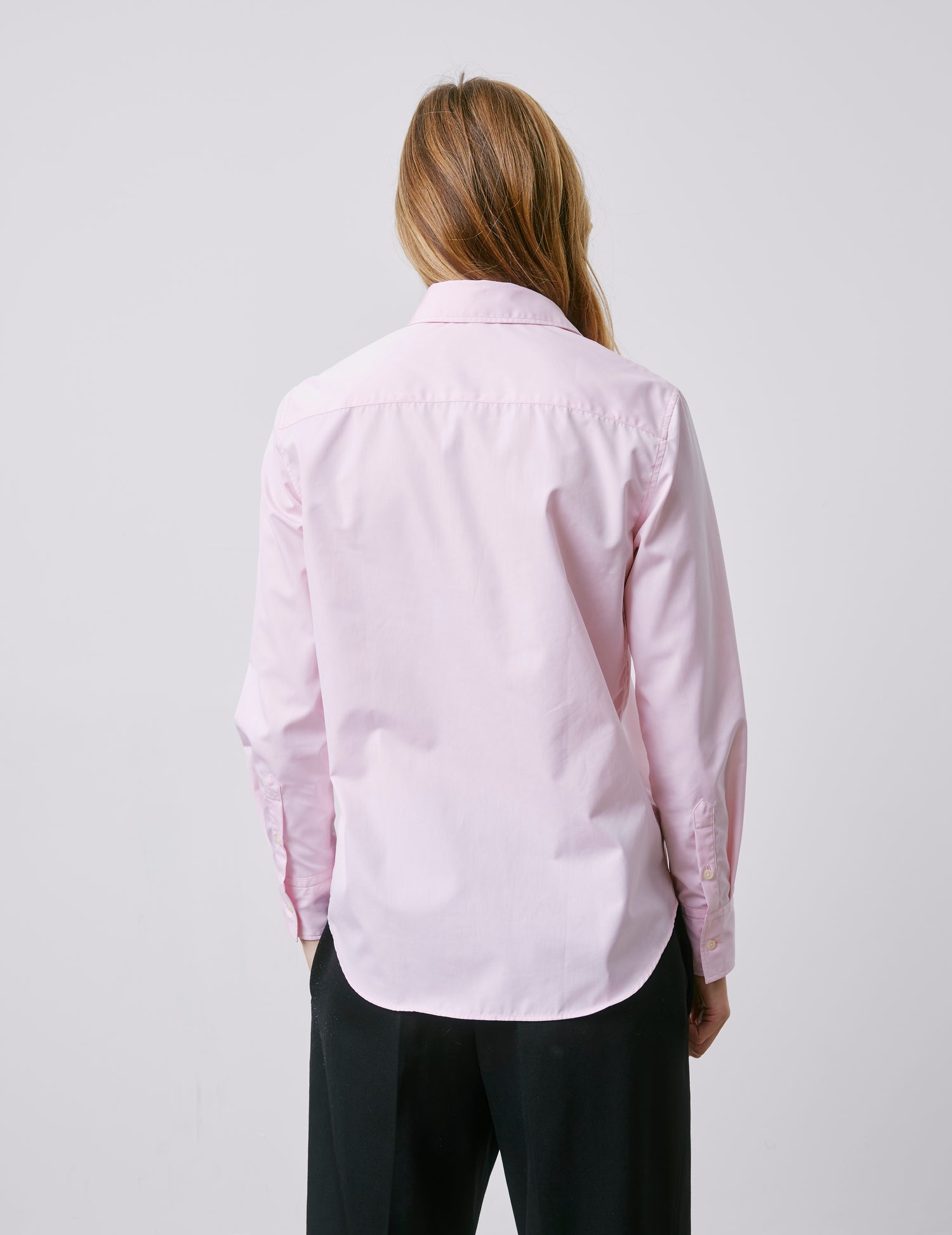 Marion pink travel shirt - Poplin - Shirt Collar#2