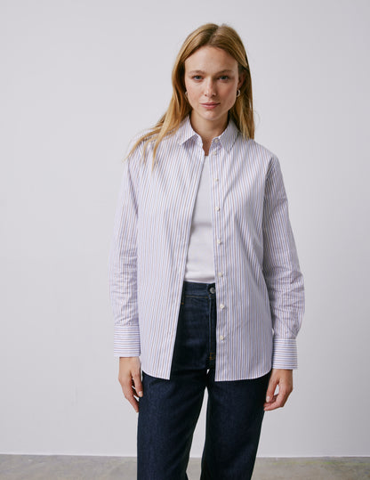 Marion brown striped shirt