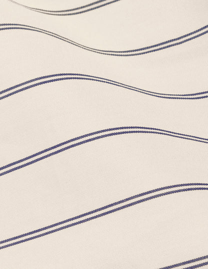 Mathéa beige striped hidden button placket shirt
