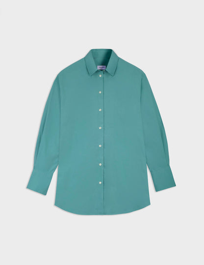 Mathilde sage green oversized shirt