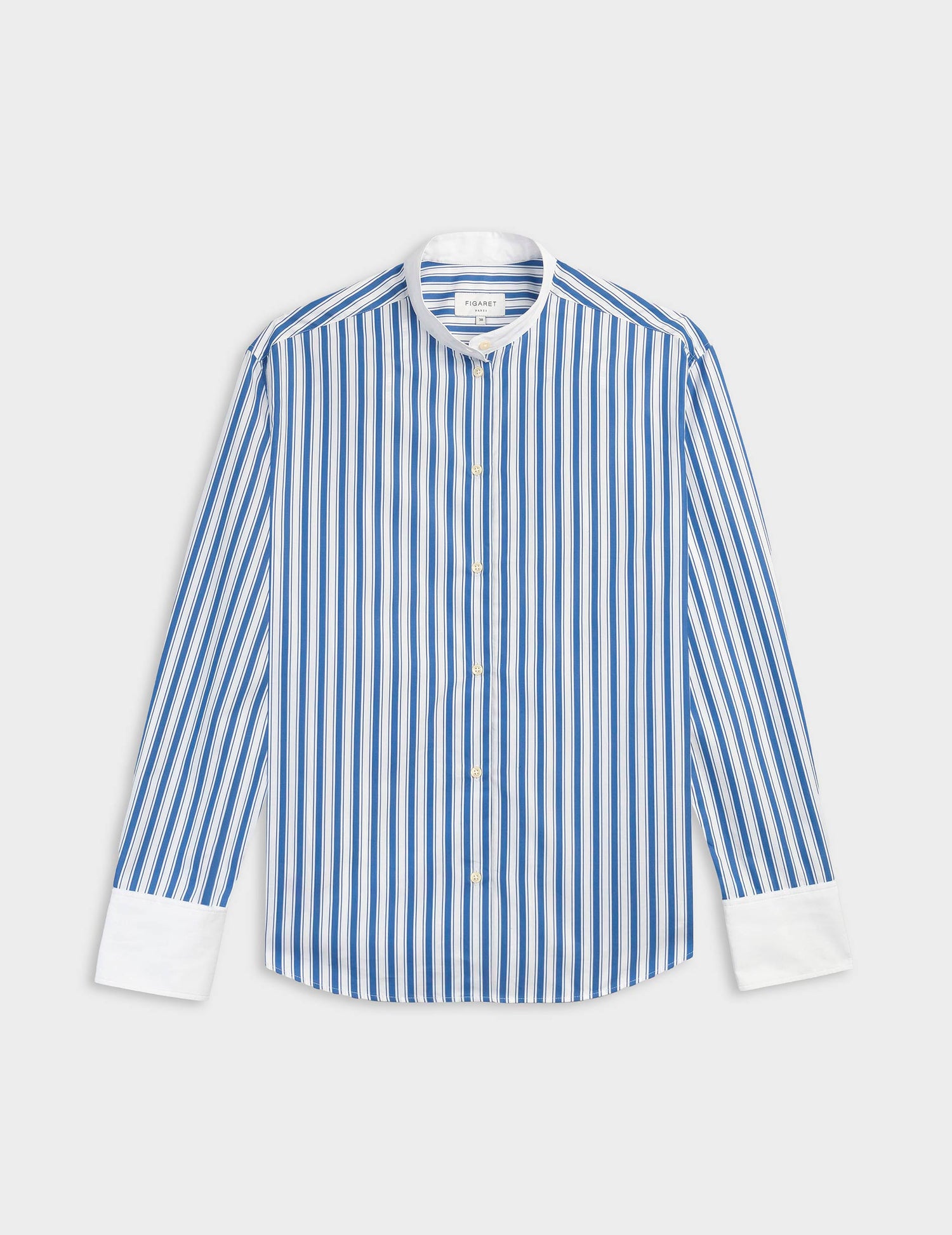 Maude blue striped shirt - Poplin - Officer Collar#6
