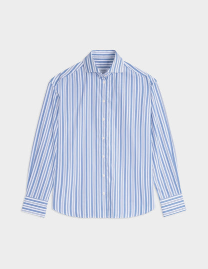 Mélinda blue striped shirt