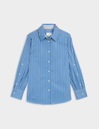 Meryl blue striped shirt