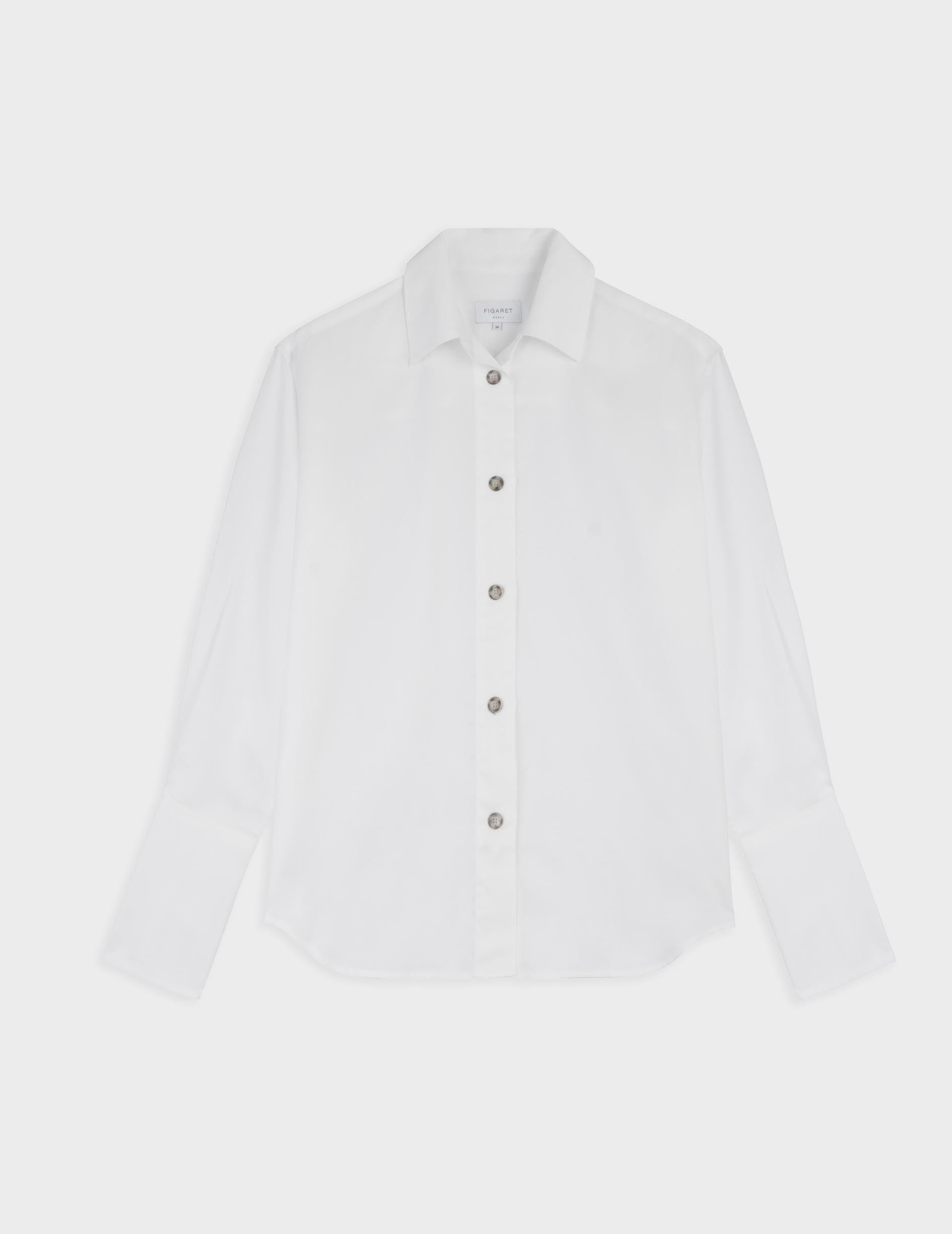 Mila white shirt - Twill - Shirt Collar