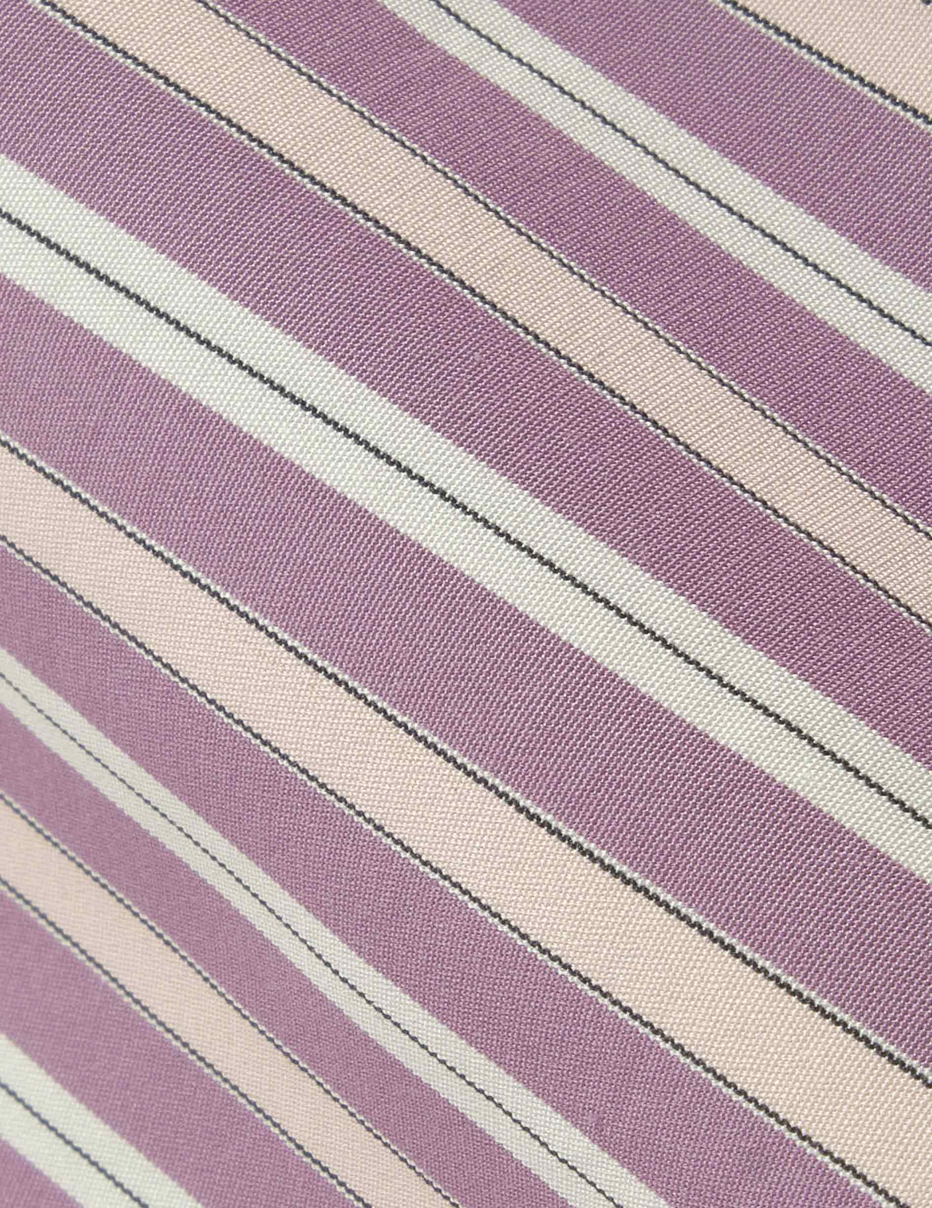 Soffy purple and pink striped oversized shirt - Poplin - Shirt Collar